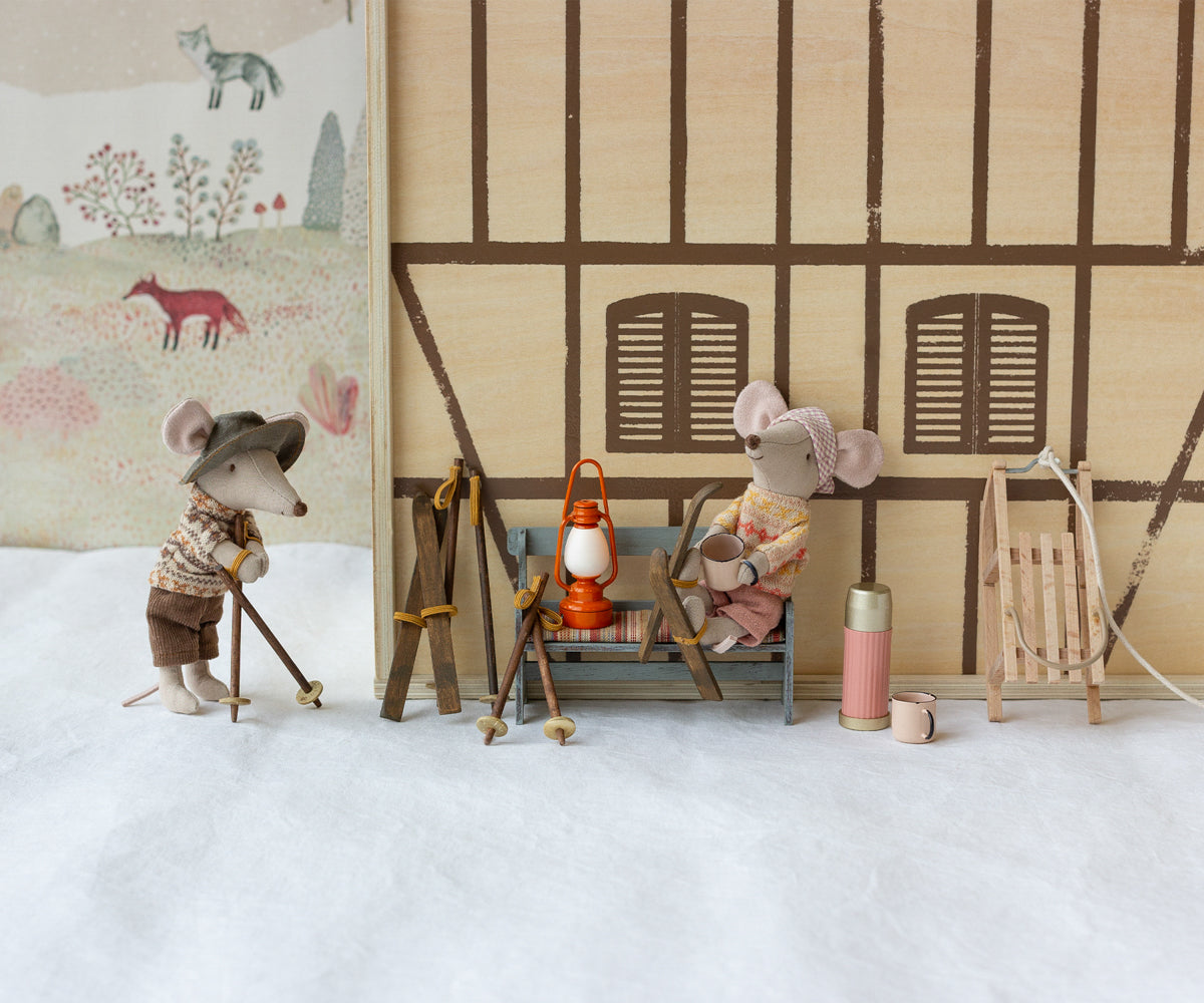 Maileg Ski Set for Big Sister / Brother Mouse (8569279349023)