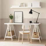 Ikea Lagkapten / Mittback Desk Combo, 140x60x73-96cm, White (8130981069087)