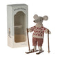Maileg Winter Mouse with Ski Set, Mum PRE-ORDER eta Dec 23 (8534078783775)