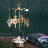 Ornaments Tea Light Carousel, Gold