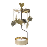 Hogs Tea Light Carousel, Gold