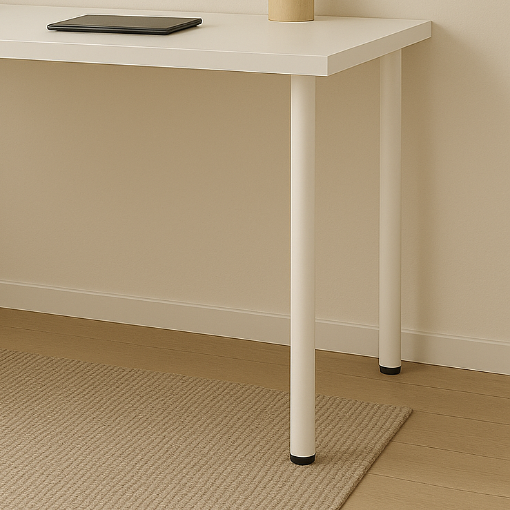 Ikea Adils Basic Pole Table Leg, 70cm, White (1966210547777)