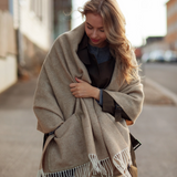 Arvo 100% Wool Pocket Shawl, Nature's Beige (10152667382047)