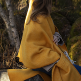 Arvo 100% Wool Pocket Shawl, Coffee Dyed Orange (10152663679263)