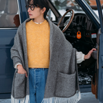 Arvo 100% Wool Pocket Shawl, Nature's Brown (10152667840799)