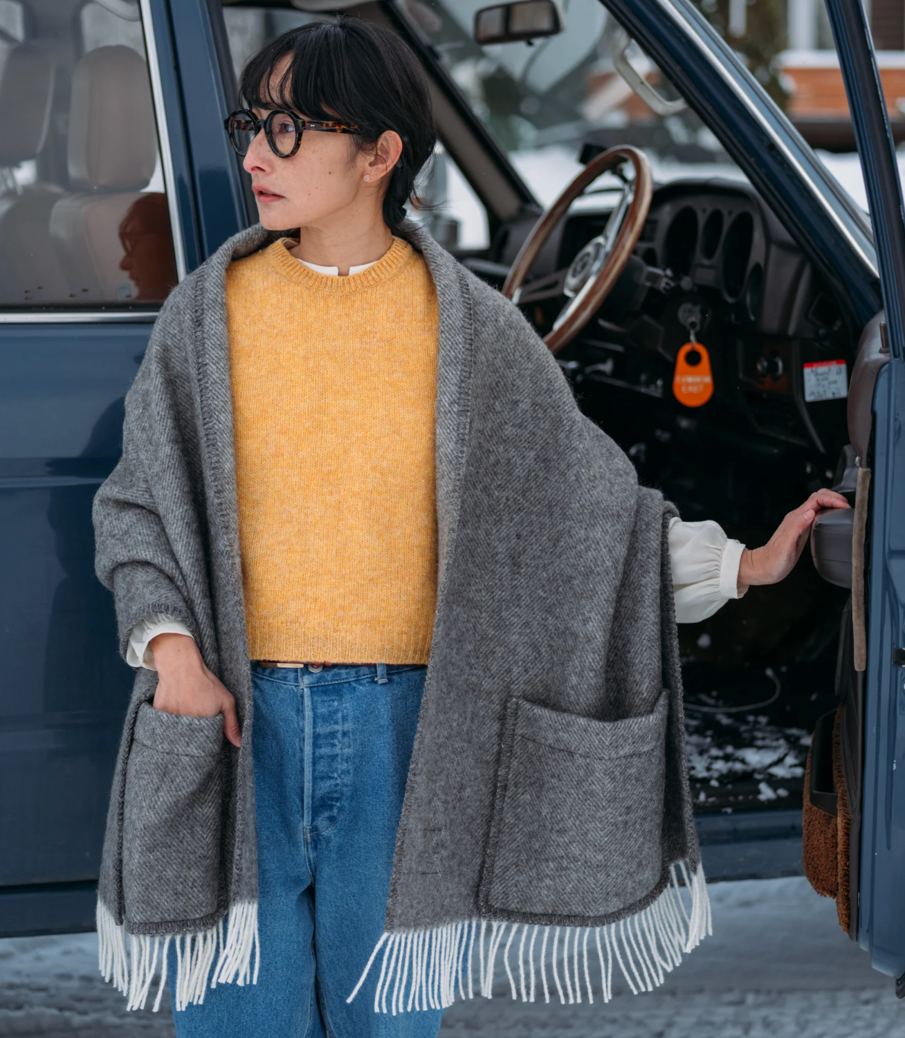 Arvo 100% Wool Pocket Shawl, Nature's Brown (10152667840799)