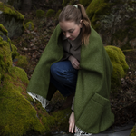 Arvo 100% Wool Pocket Shawl, Olive (10152669217055)