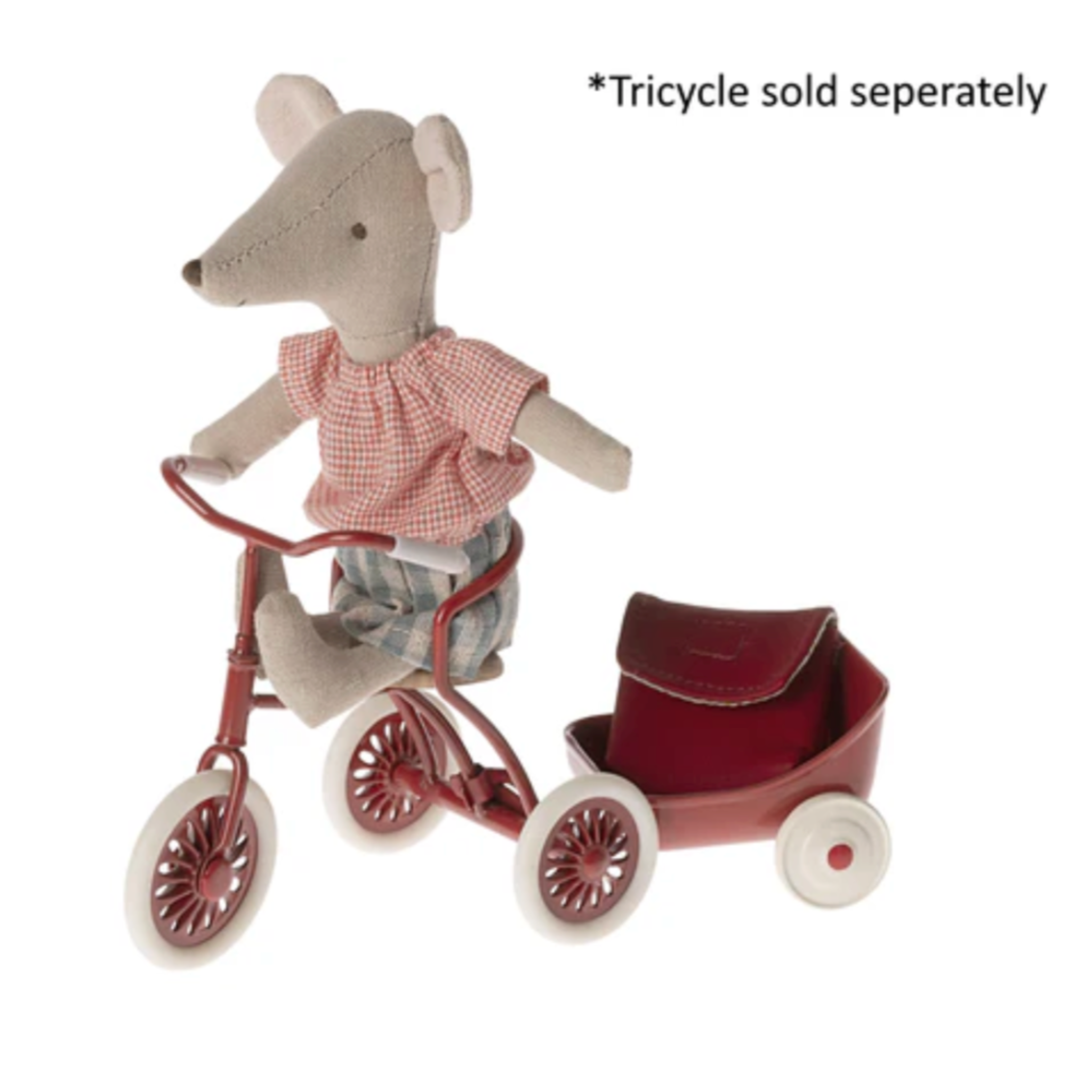 Maileg Tricycle Mouse Big Sister, Red 2024 (8155934687519)