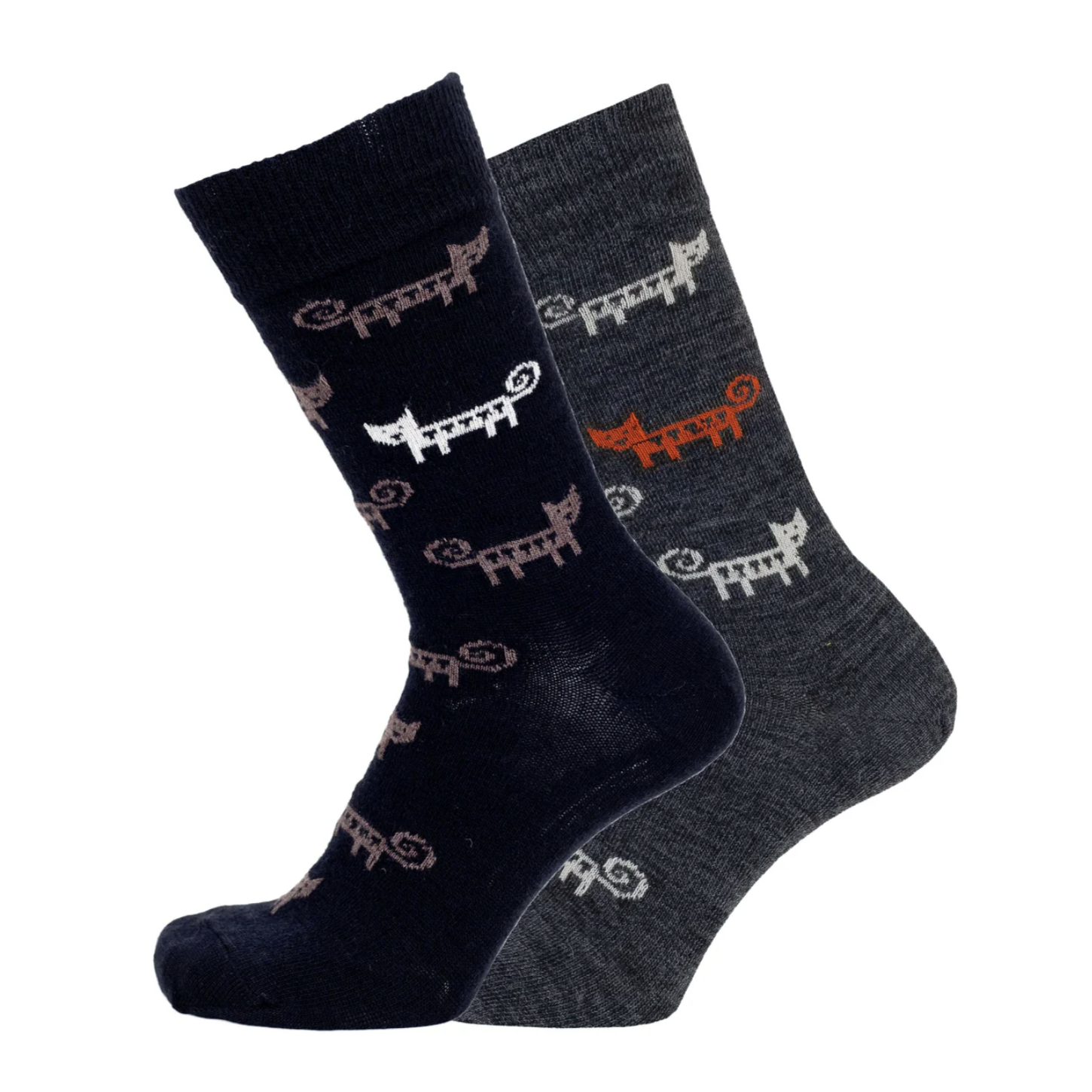 Cat Merino Socks, Antracite (10186237640991)