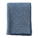 Klippan Diamonds 100% Wool Blanket, Sea Blue (9436325609759)
