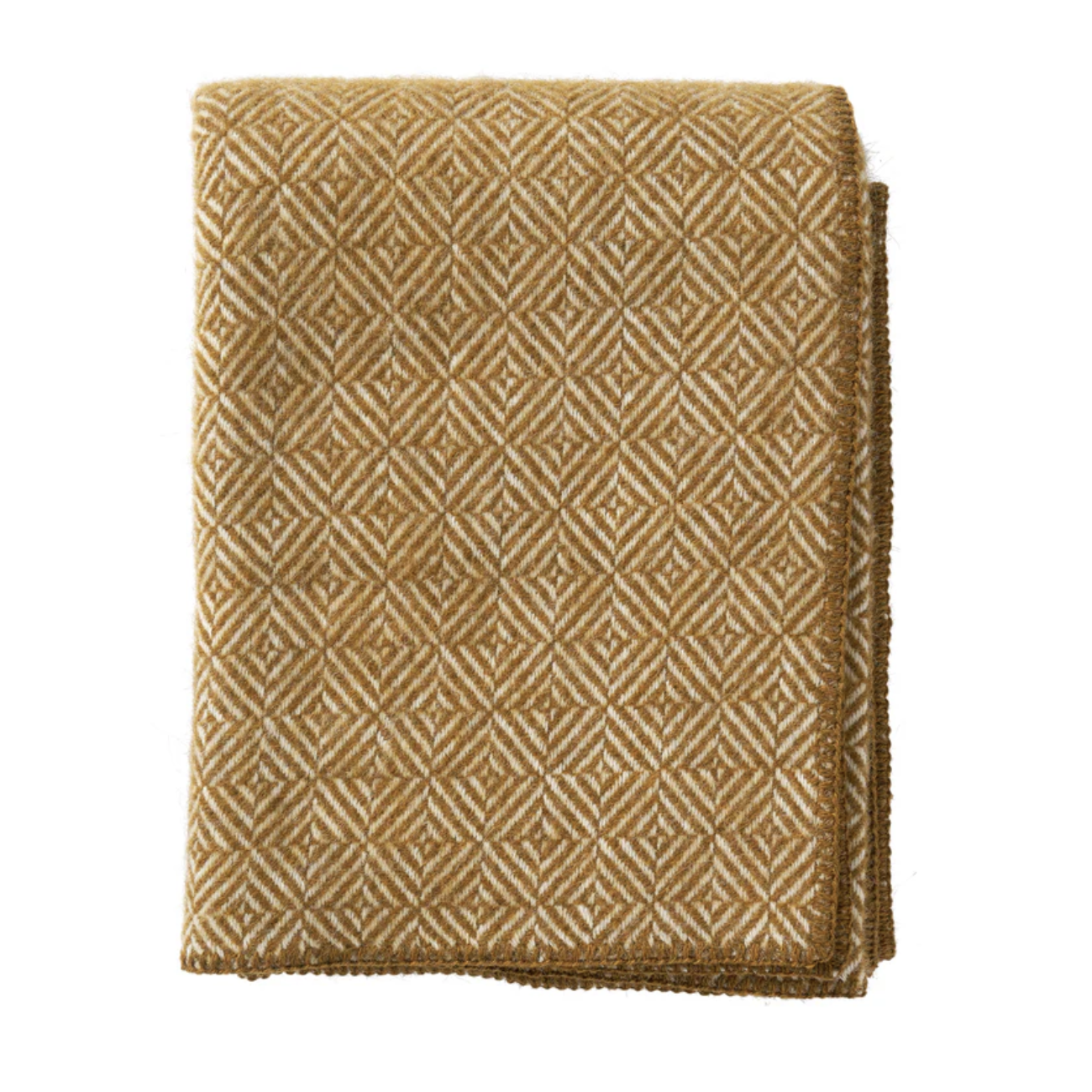 klippan Diamonds 100% Wool Blanket, Caramel (9436325511455)