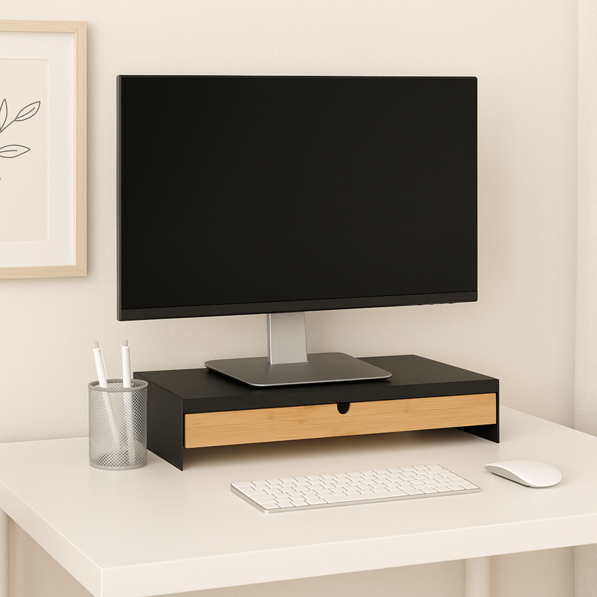 Ikea Elloven Computer Stand with Drawer (6554477887553)