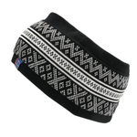 Valle Merino Wool Headband, Black-White (10181570232607)