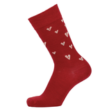 Small Hearts Merino Socks, Red (10186301899039)