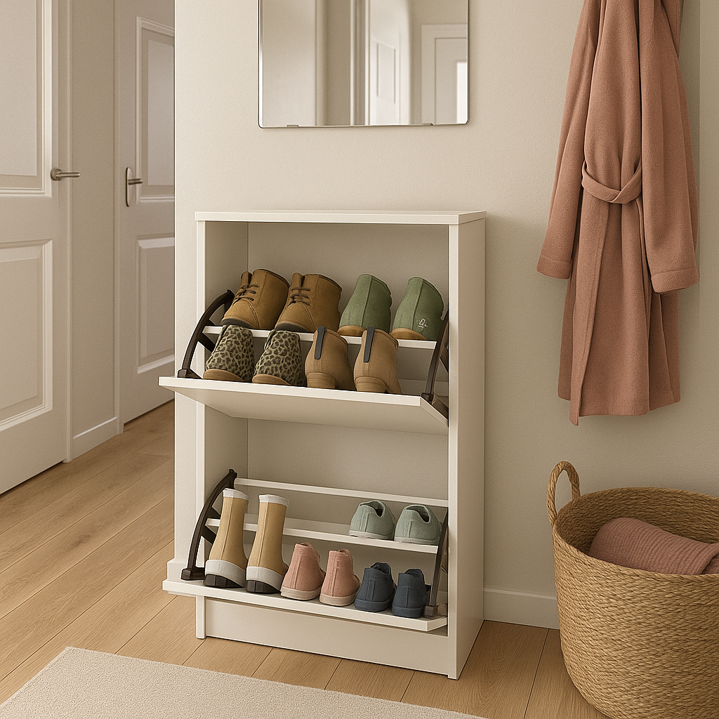Ikea Bissa Shoe Cabinet, White (6537849045057)