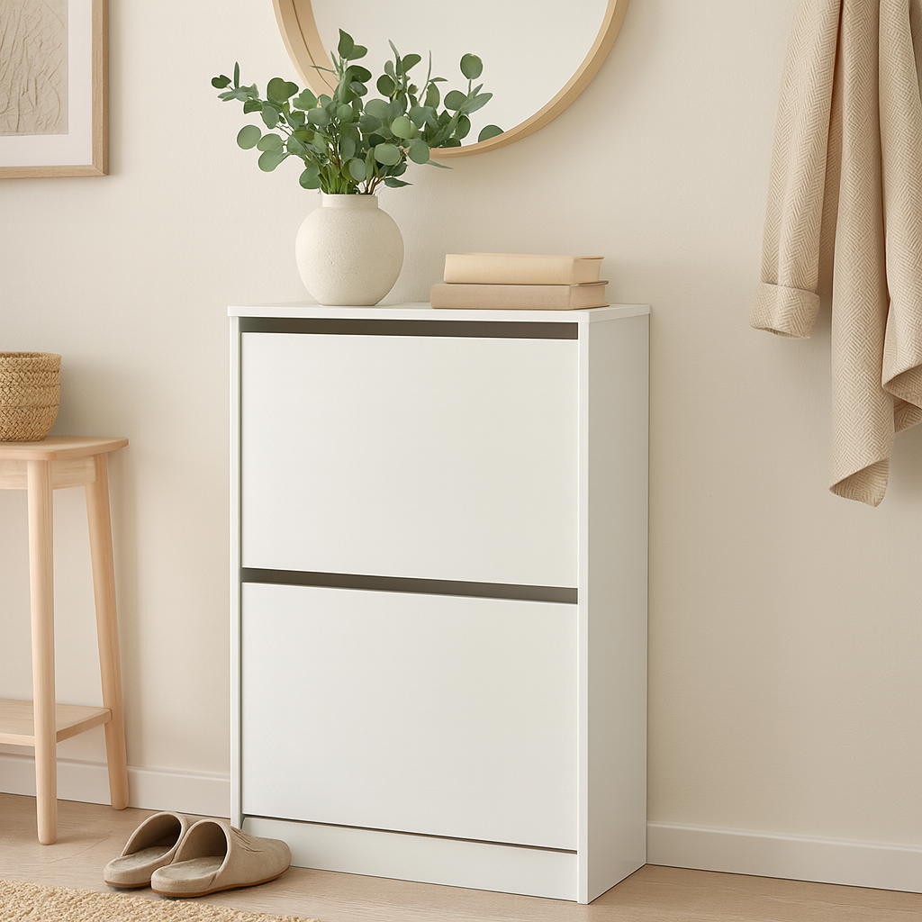 Ikea Bissa Shoe Cabinet, White (6537849045057)