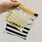 Ikea Istad Zip-Lock Bag, Gold/Black 0.4L/1L (8405489877279)