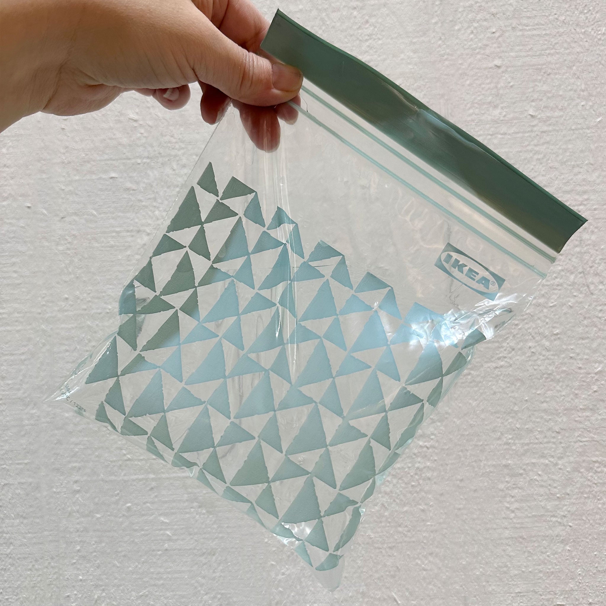 Ikea Istad Zip-Lock Bag, Grey/Green 1.0L (8774827737375)