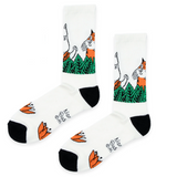 Moomin 80 Men's Retro Socks, Jungle, White (10233100501279)