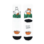 Moomin 80 Men's Retro Socks, Jungle, White (10233100501279)