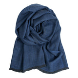 Koli Super Soft Merino Scarf, Black-Blue (10233137365279)