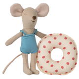 Maileg Beach Mouse Little Sister with Float Red Dot