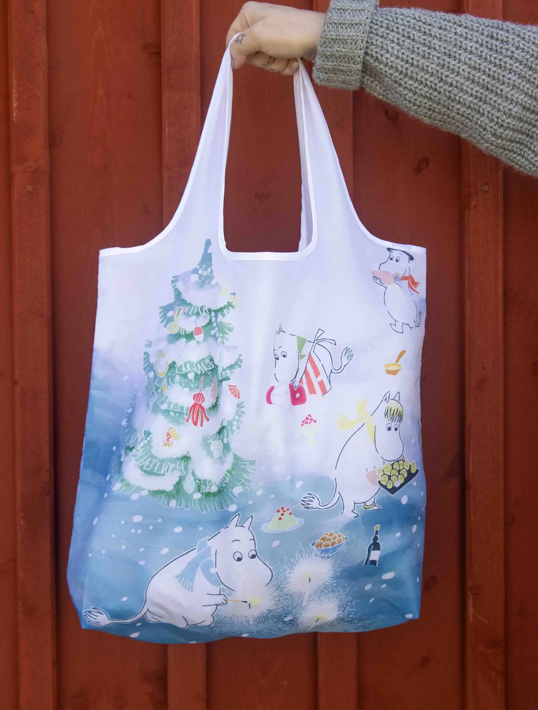 Moomin Winter Folding Shopping Bag (10243070263583)