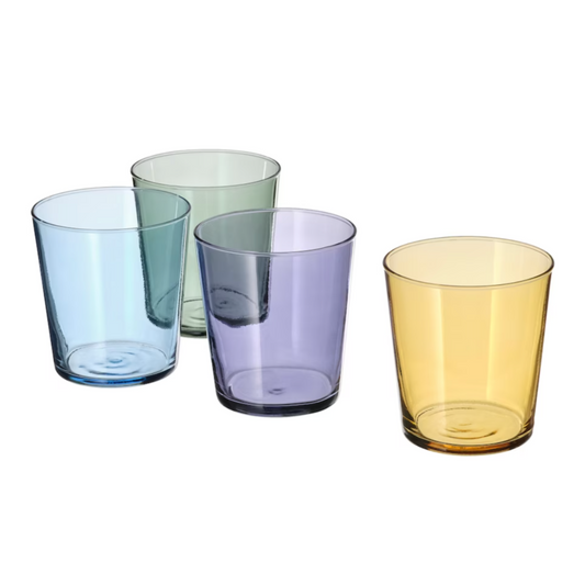 Ikea Pappersbjörk Glass 4-Pack, Mixed Colours, 30cl (8566167077151)