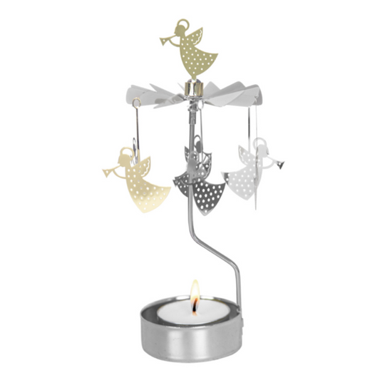 Trump Angel Tea Light Carousel, Silver/Gold (8600960434463)