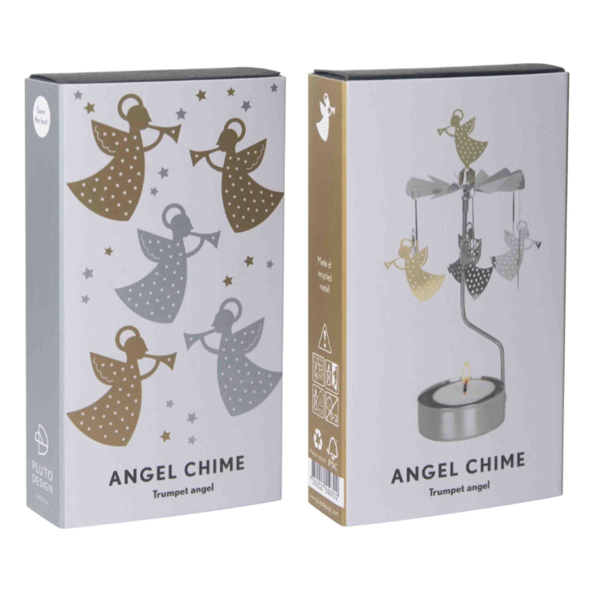 Trump Angel Tea Light Carousel, Silver/Gold (8600960434463)