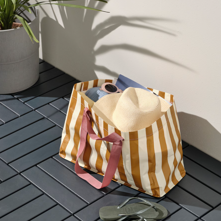 Ikea Säckkärra Carry Bag 22L, Stripes (9139819872543)