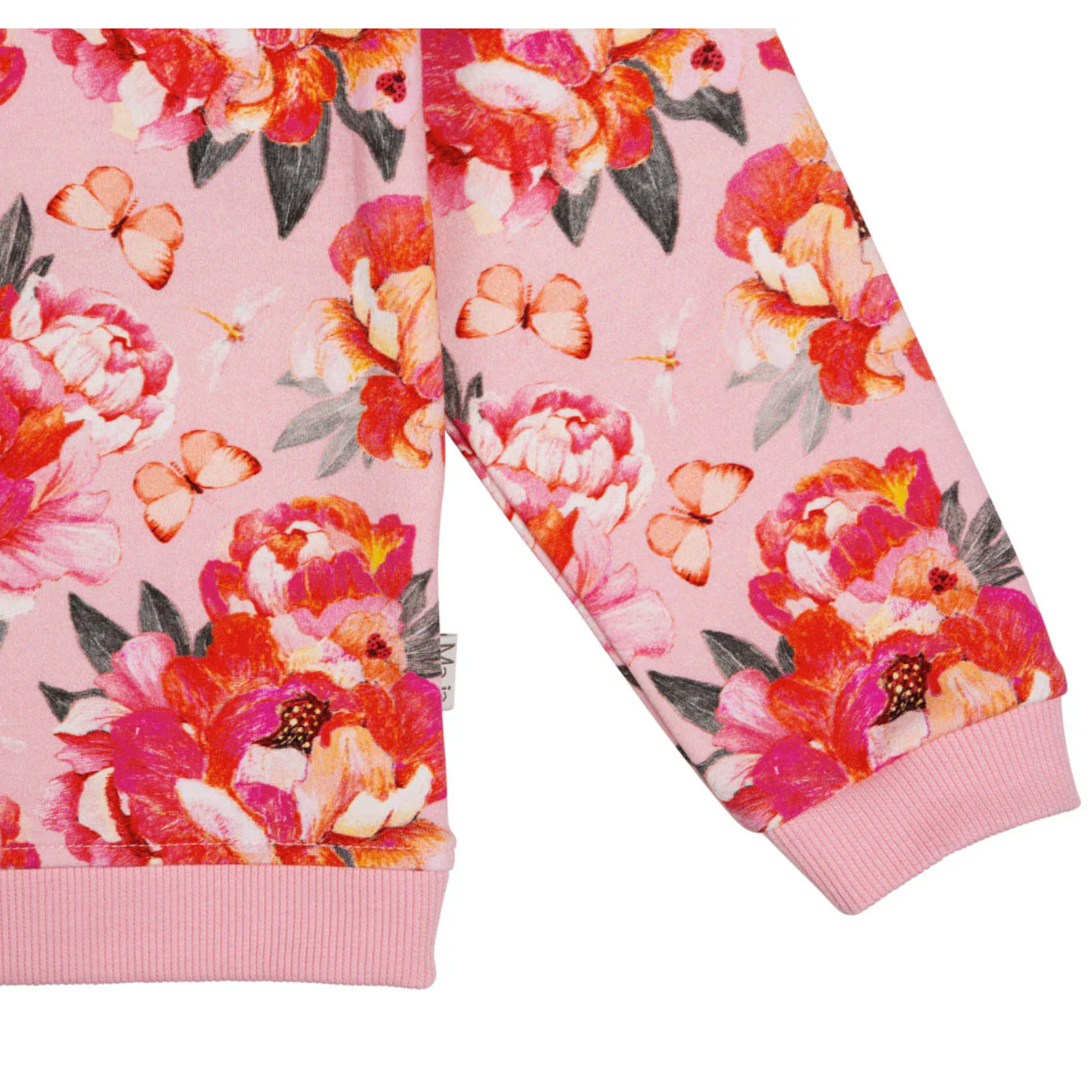 Peony Kids' Sweatshirt, Rose-Pink (10224815964447)