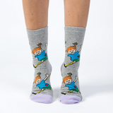 Pippi Longstocking Happy Socks, Grey-Lilac (10237444260127)