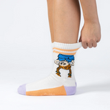 Pippi Longstocking Upside Down Socks, Orange-Lilac (10237439705375)