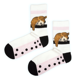 Pippi Longstocking Retro Socks, Black-White (10237441016095)