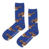 Pippi Longstocking Men's Classic Socks, Blue-Orange (10237438165279)