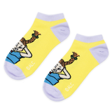 Pippi Longstocking Ankle Socks, Yellow-Lilac (10239663440159)