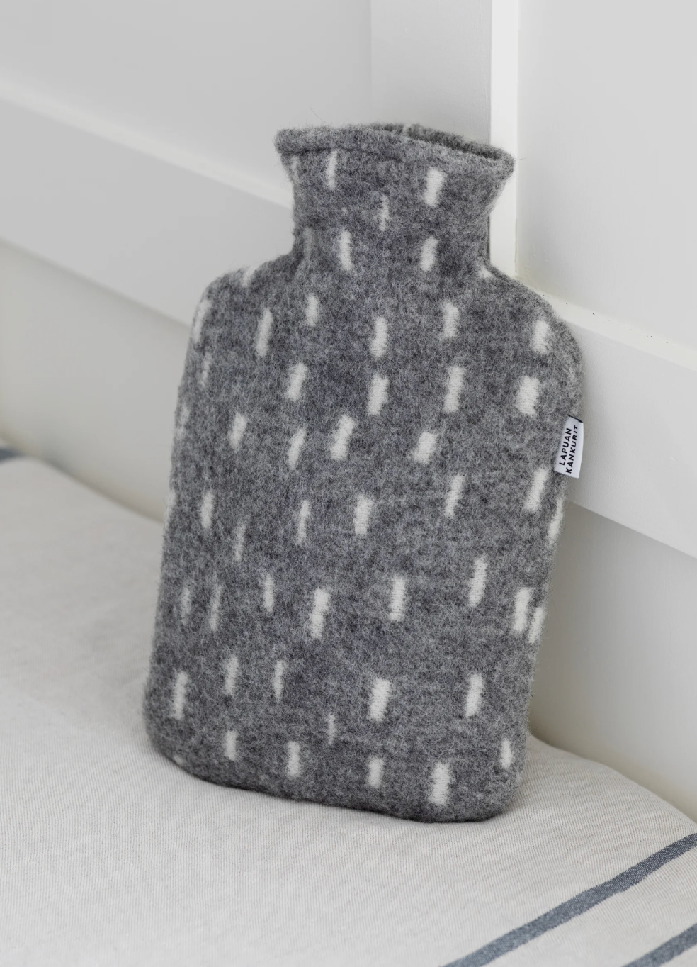 Pyry Blizzard Wool cover with Hot Water Bottle, Grey-White (10114986639647)