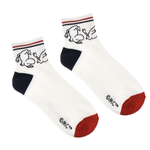 Moomintroll Running Men's Retro Ankle Socks, White (10237433938207)
