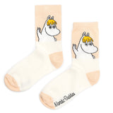 Snorkmaiden Idea Women's Socks, Beige/White (9536192446751)