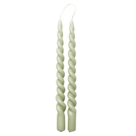Twisted Candle 2-Pack, Sage Green (9187932504351)