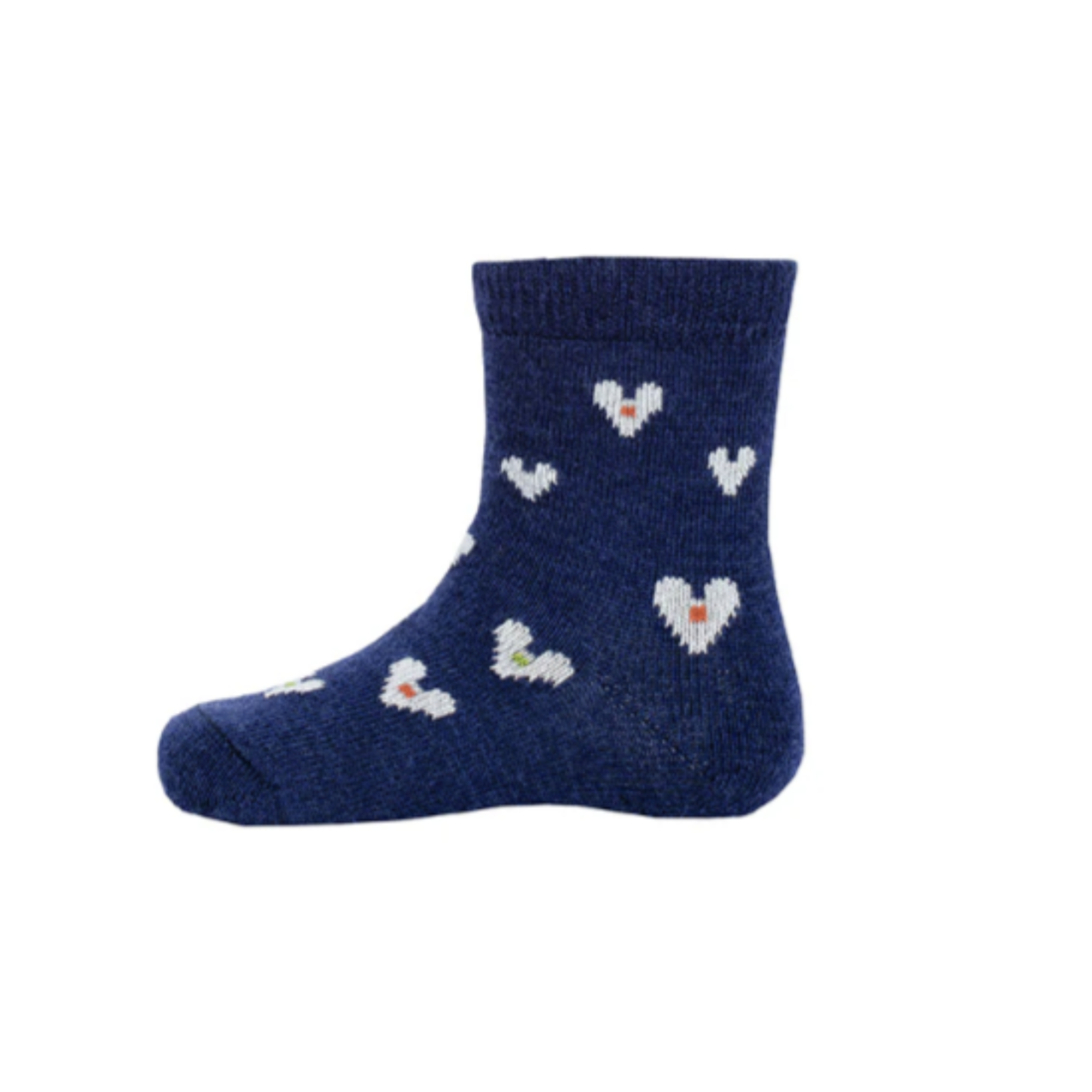 Small Hearts Baby/Kids Merino Socks, Marin Navy (9217066074399)