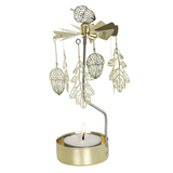 Oak Tea Light Carousel Chime, Gold (9430346137887)
