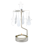 Snowman Tea Light Carousel Chime, Silver (9430361506079)
