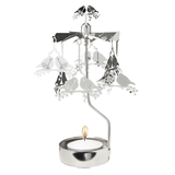 Robin Tea Light Carousel Chime, Silver (9430366781727)