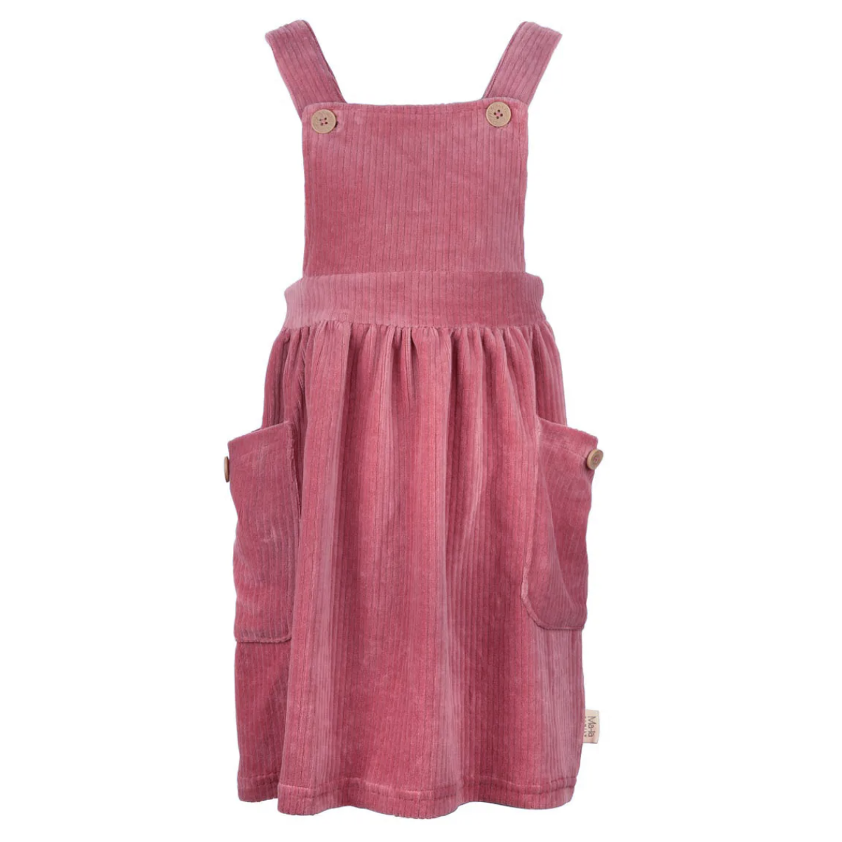Nanna Kids Velvet Pinafore Dress, Peony (9525457027359)