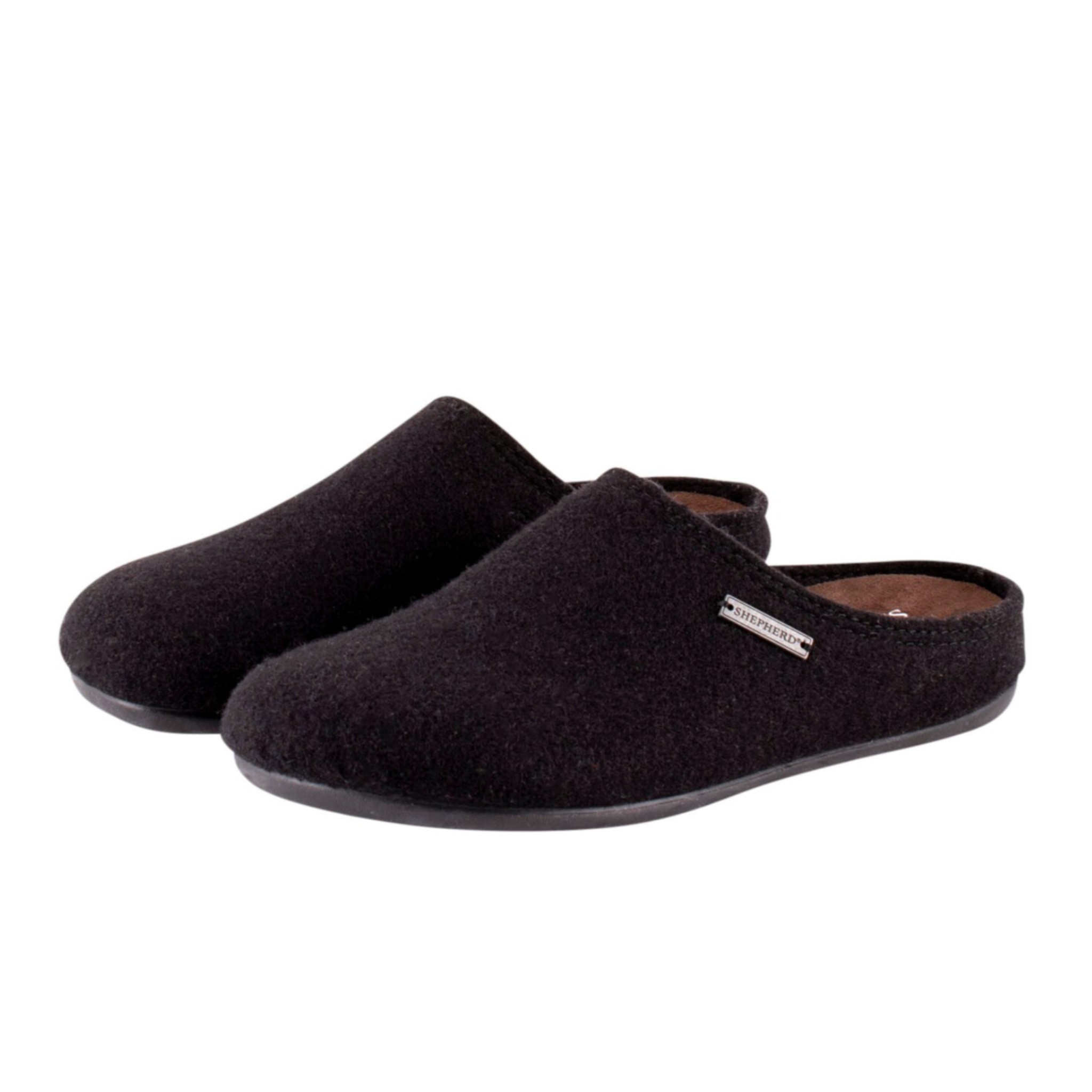 Cilla Wool Slippers, Black (8931532734751)