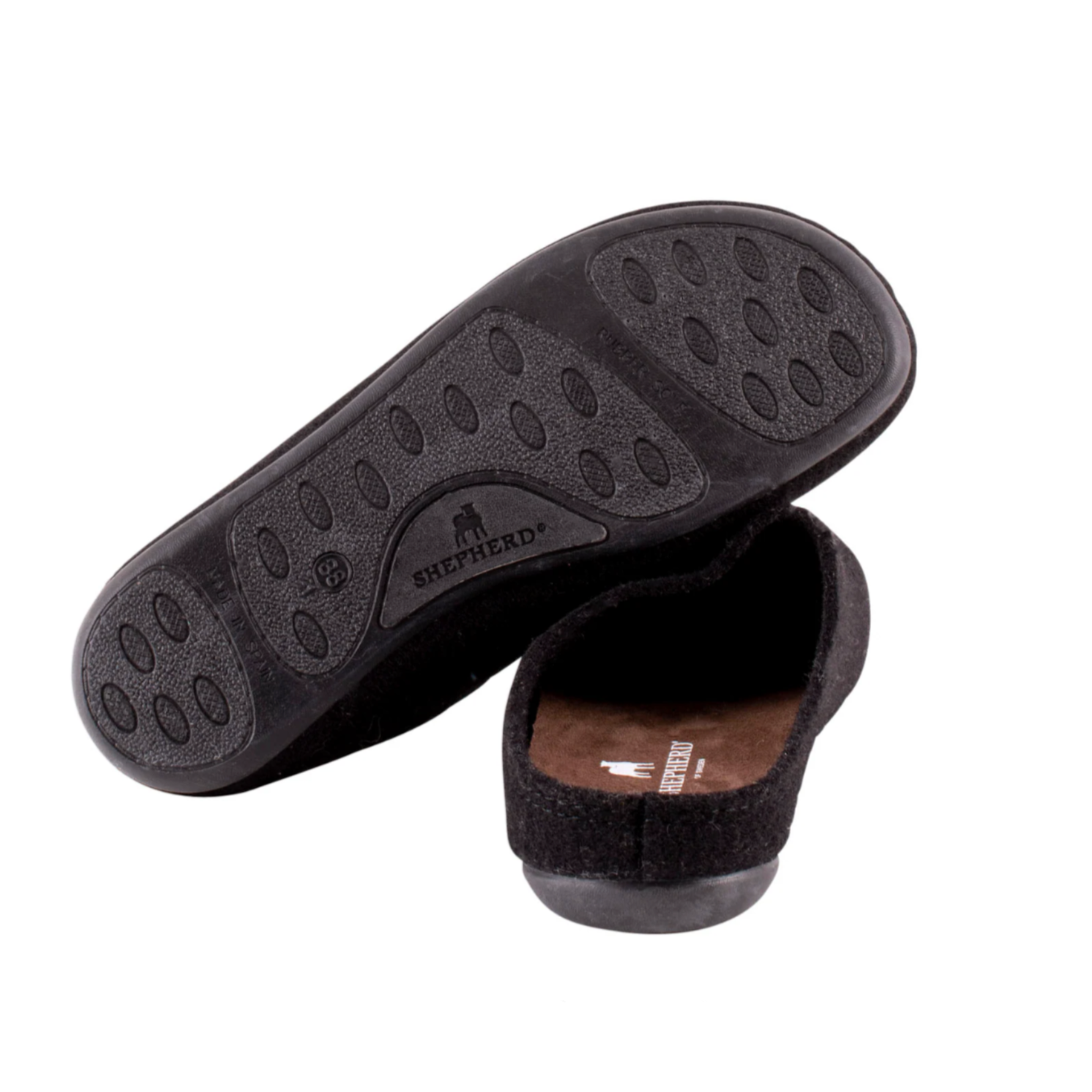 Cilla Wool Slippers, Black (8931532734751)