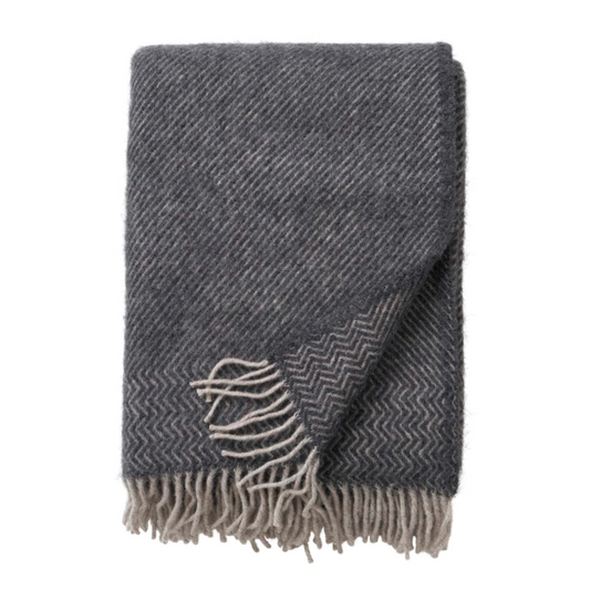 Klippan Bazaar 100% Wool Throw, Grey (9045343502623)