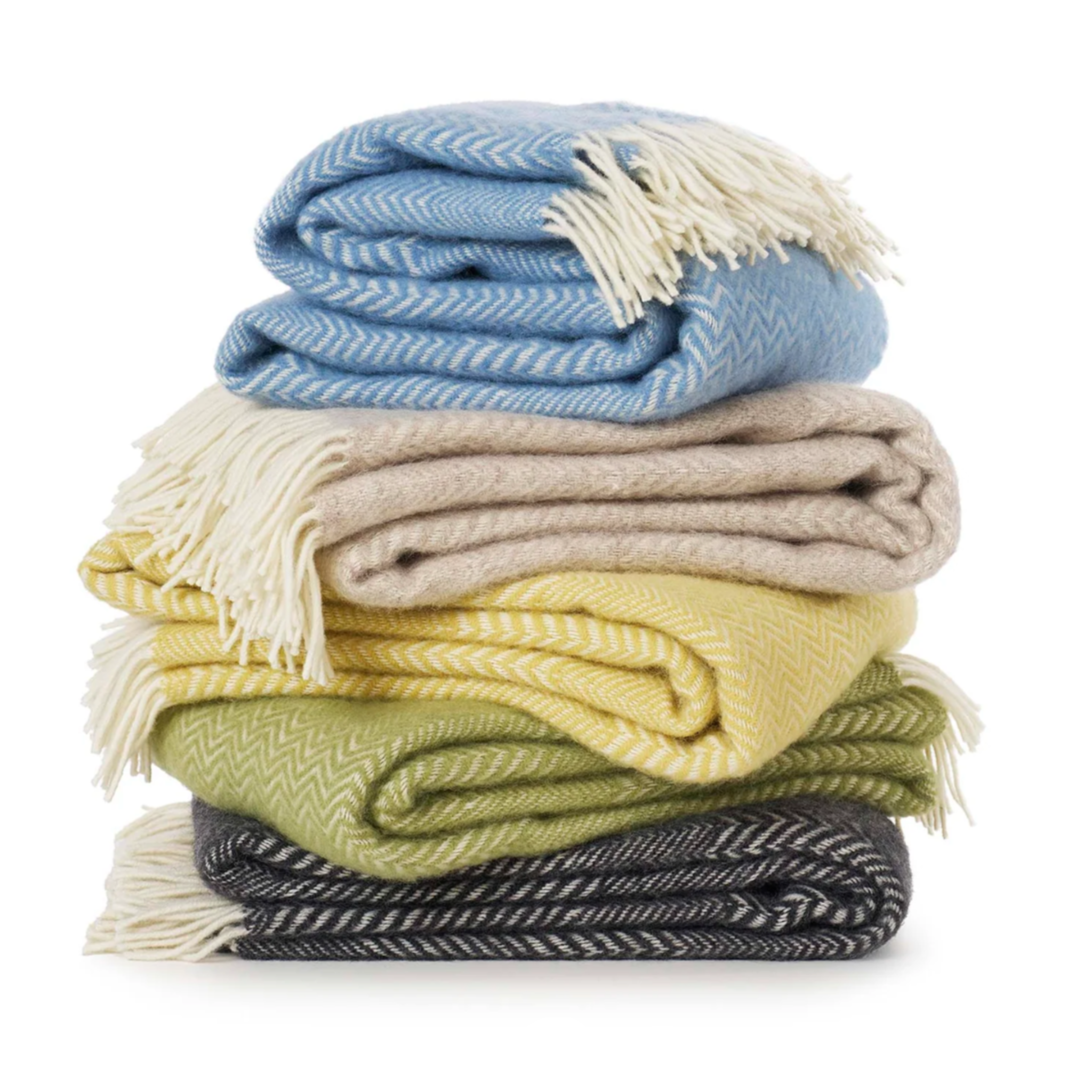 Klippan ZigZag 100% Wool Throw, Moonstone Yellow (9045424472351)